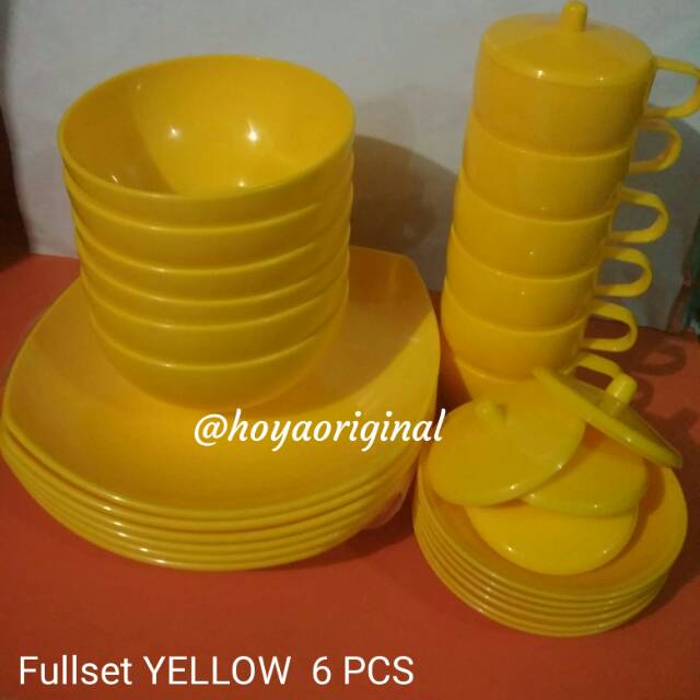 Piring Kotak HOYA  Set 6 Pcs