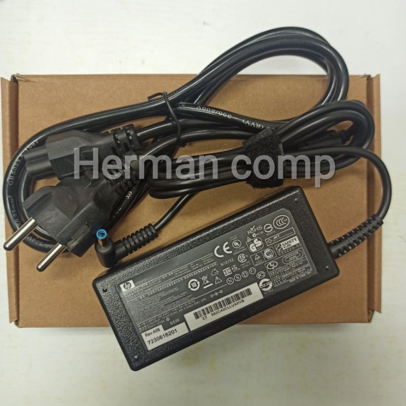 Original Adaptor Charger Laptop/Notebook HP 19.5V 3.33A Blue pin 65W