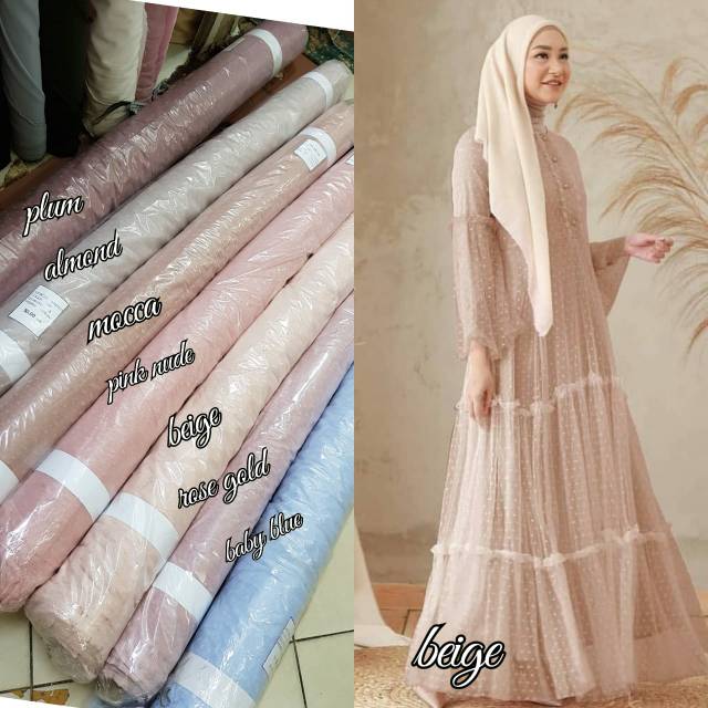 Promo 12.12 Sale Kain tile polkadot. Tulle polkadot. Kain tile dot. Tille polkadot. Kain tile halus.