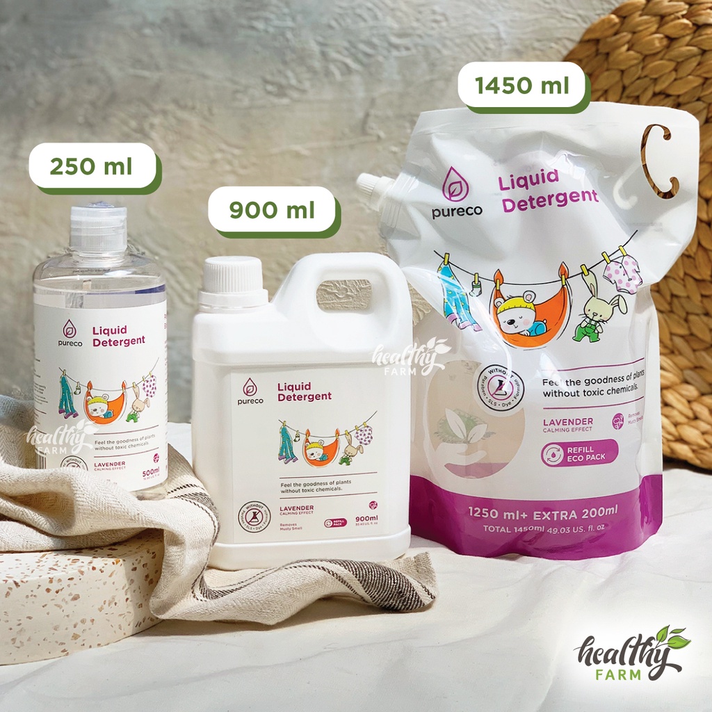 Pureco Refill Liquid Laundry Detergent / Sabun Cuci Baju Bayi Anak 900ml