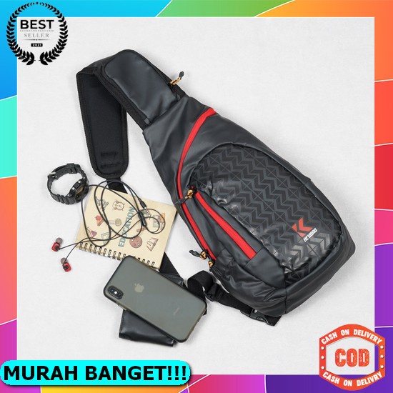 Tas Selempang Pria Murah Waterproof Keren Terbaru Kanvas Terkini L8S7 Simpel Distro Kerja Cod Outdoo