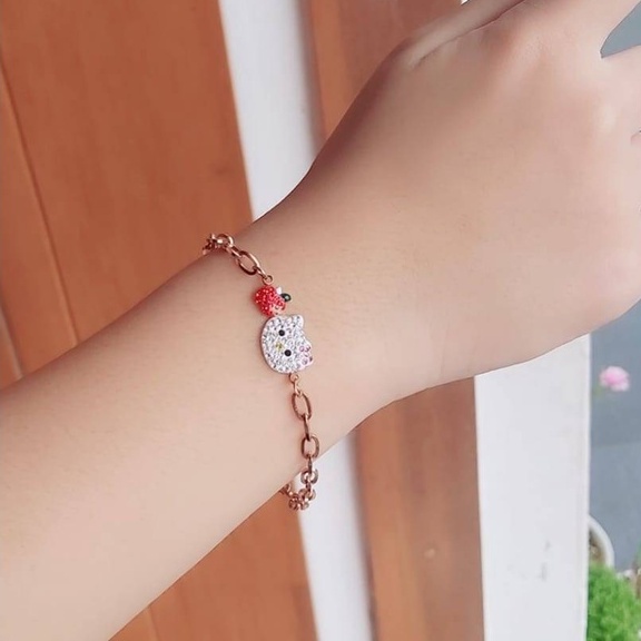 gelang anak bayi hello kitty original alycia anti karat