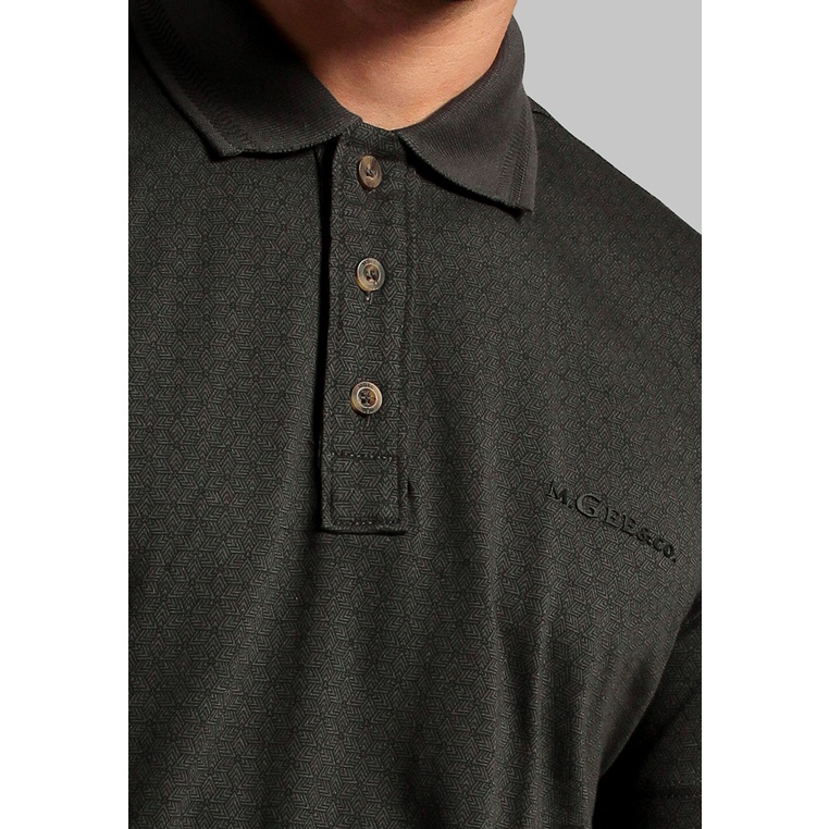 Kaos Pria Original MGEE Polo Shirt Lengan Pendek Raider 007 Dark Grey