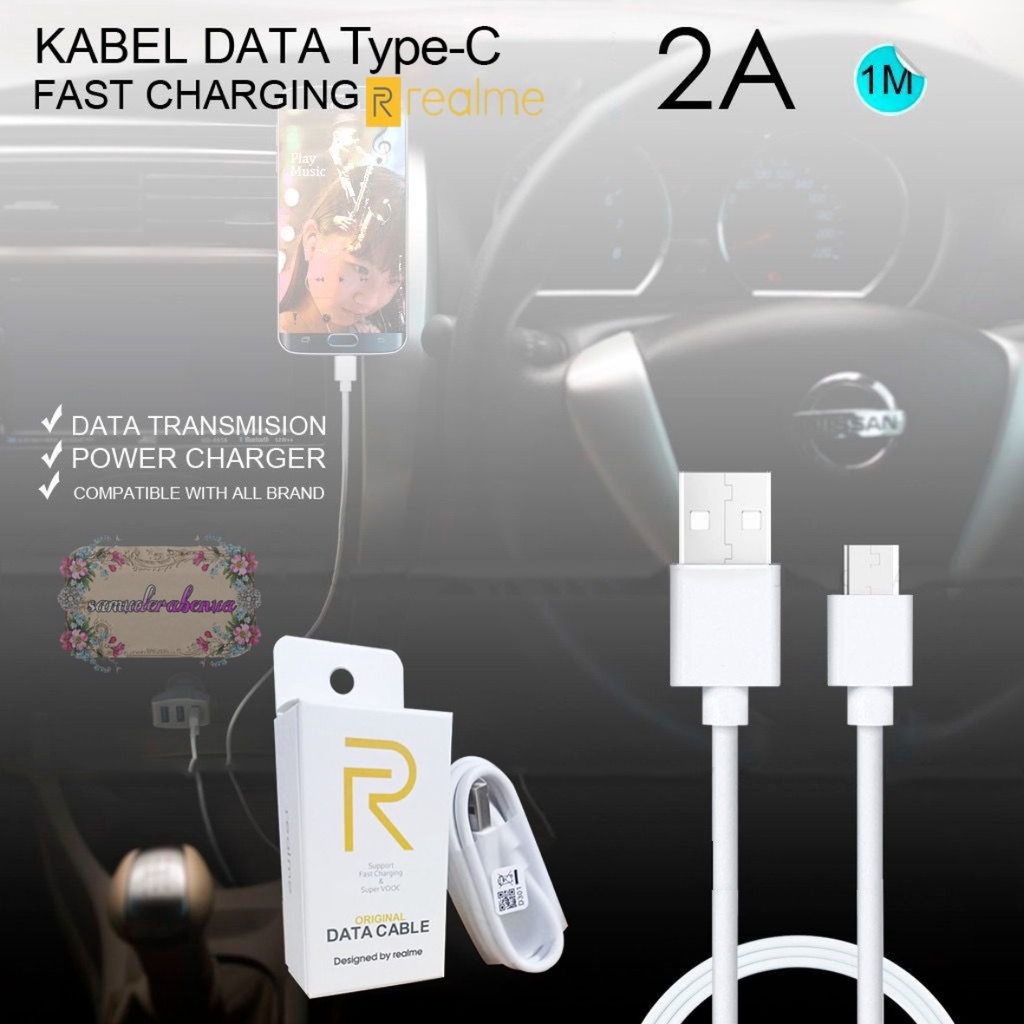 Kabel cable data original REALME Fast charging 2A TIPE C usb realme 6 6pro 7 7pro 8 8pro supoort vooc SB3156