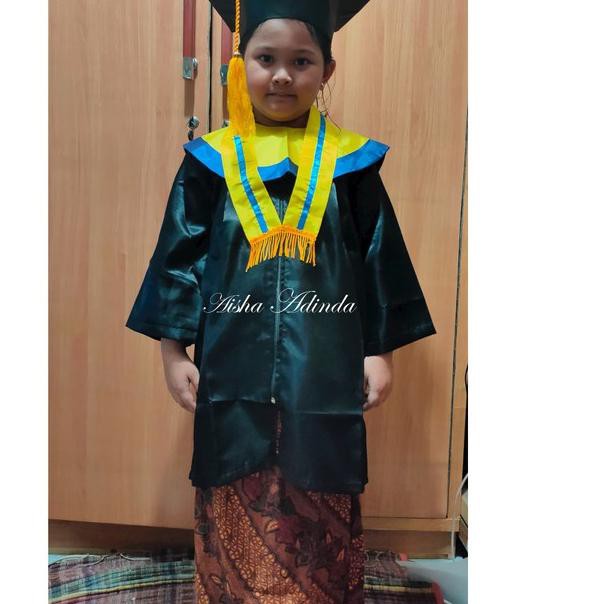 ☀ BAJU TOGA WISUDA ANAK TK PAUD SETELAN 1 SET BERKUALITAS ORIGINAL 100% ◄