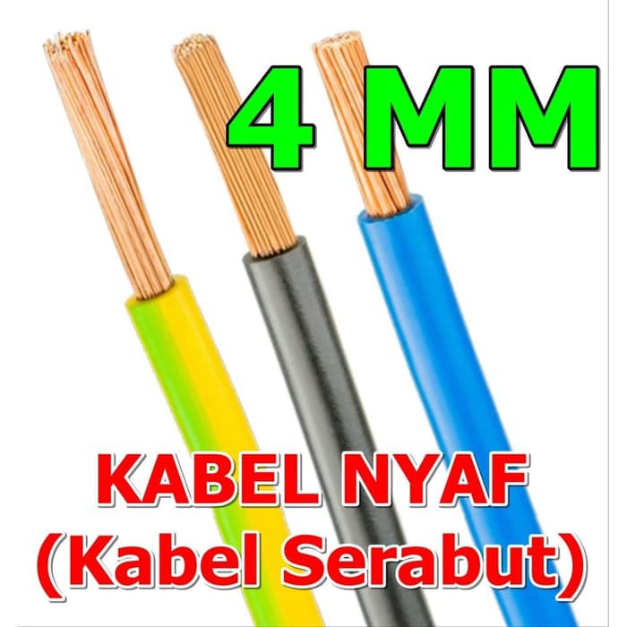 Kabel Motor Mobil NYAF serabut 4mm isi tebal kualitas tembaga asli