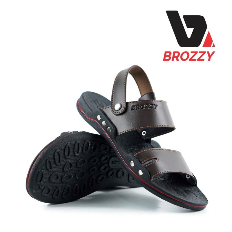 sandal kulit pria BROZZY B04/ japan casual style/TERBARU