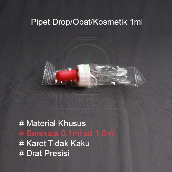 Jual Pipet Drop 1ml Murah Pipet Tetes Obat Pipet Kosmetik 1ml (Isi