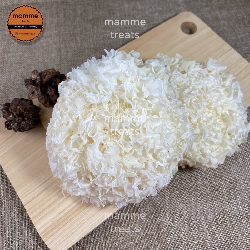 

Mamme - Jamur Es Putih Salju / Bai Mu Er / Dried Snow White Fungus 20gram