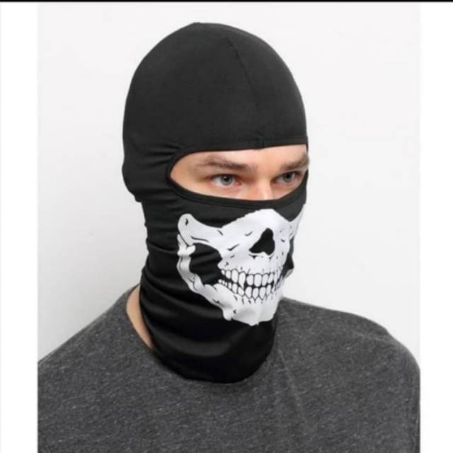 Masker buff topeng corak tengkorak