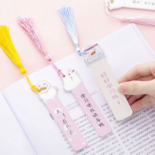 INS Student Office Stationery Bookmark Cute Cartoon Image Tassel Bookmark