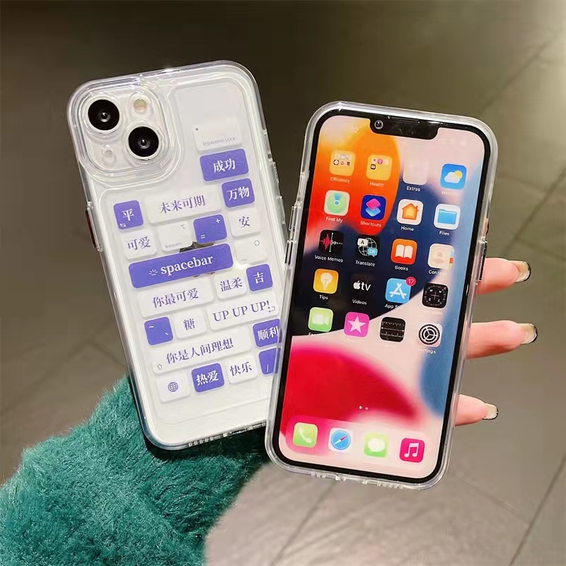 Case Akrilik Transparan 13 Pro 13prm Motif Papan Pesan Untuk iPhone 11 7Plus 8Plus Xr XS 13 12 Pro Max