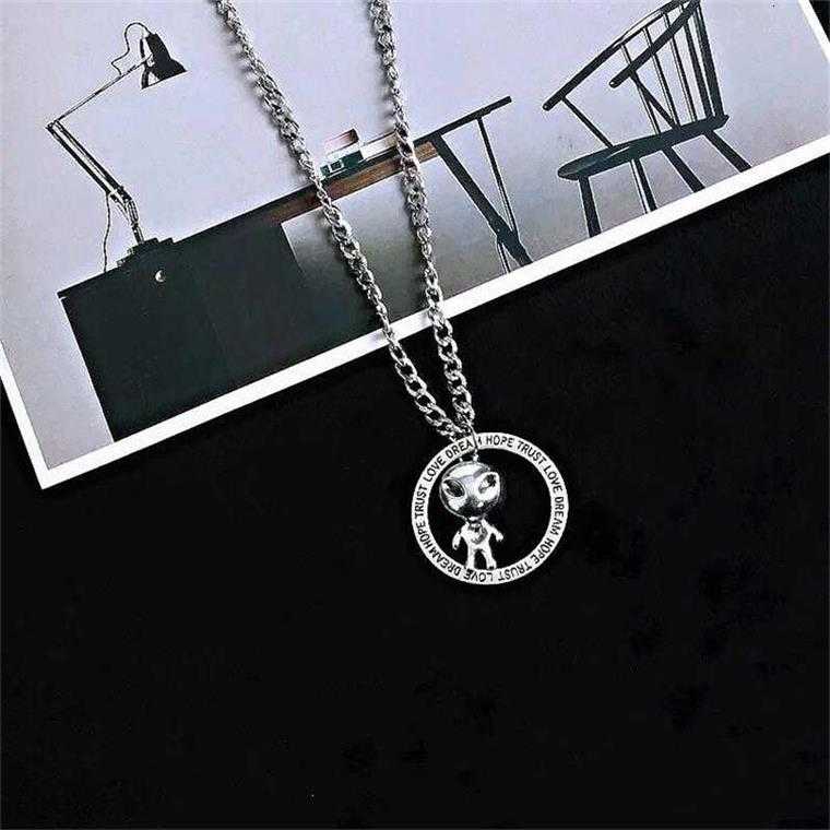 19101Trendy Alien Gossip Pendant Wild Necklace