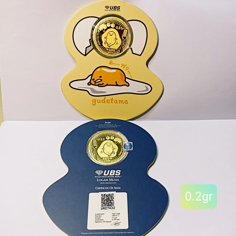 UBS Logam Mulia 24K Gudetama 0.2 Gram