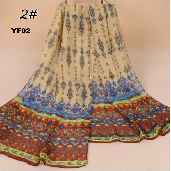 Syal Soft Chiffon Bohemian YF