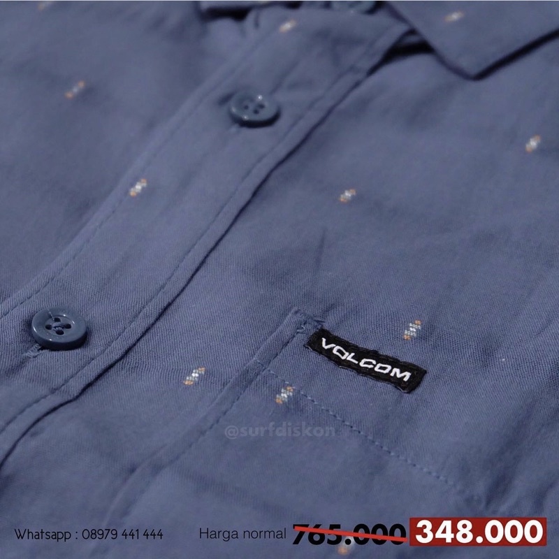 Kemeja Volcom Msh Magstone Nvy Original Volcom