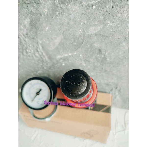 1/4&quot; Air Regulator Pengatur Tekanan Angin Kompresor Tabung Snow Wash