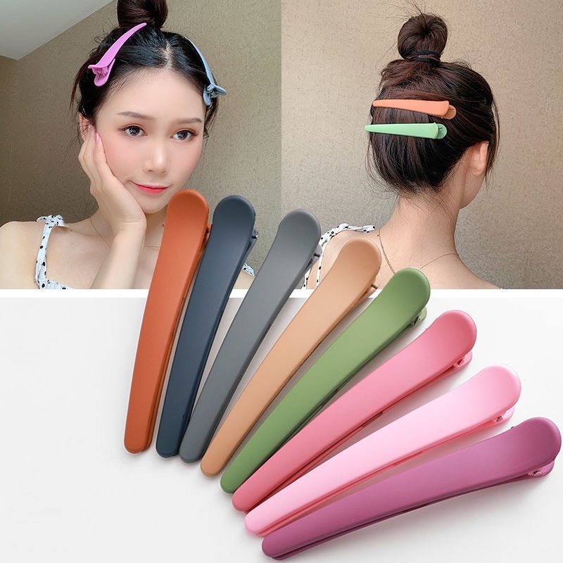 1 Pc Jepit Rambut Bahan Plastik Warna Permen Untuk Wanita