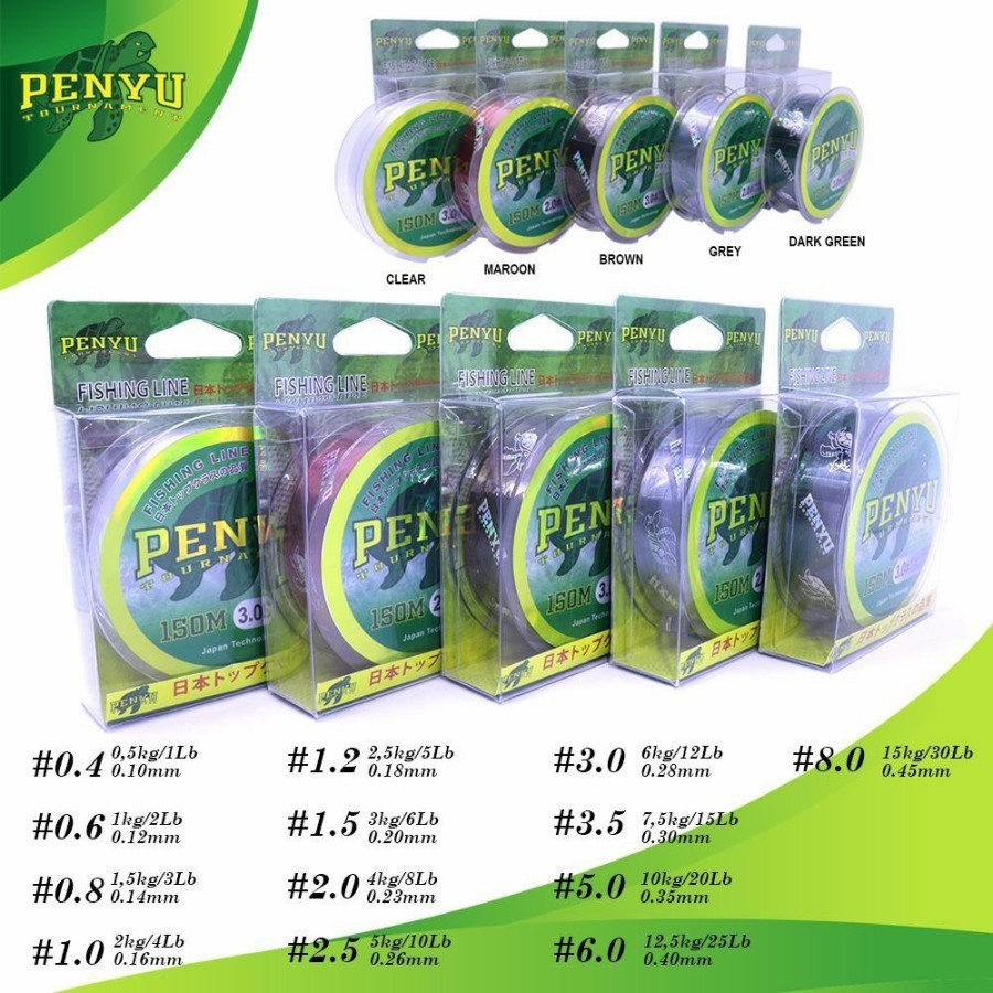 Senar Pancing Kuat Penyu PVC 150 M 1lb/10lb-Tidak mudah putus Murah