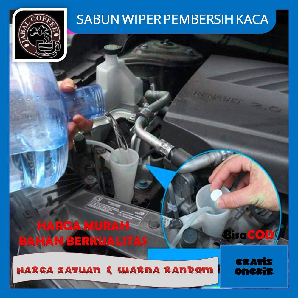 Sabun Wiper Tablet Pembersih Kaca Mobil / Tablet Air Wiper / Pembersih Kaca Mobil Toilet Rumah Glass Kode 019