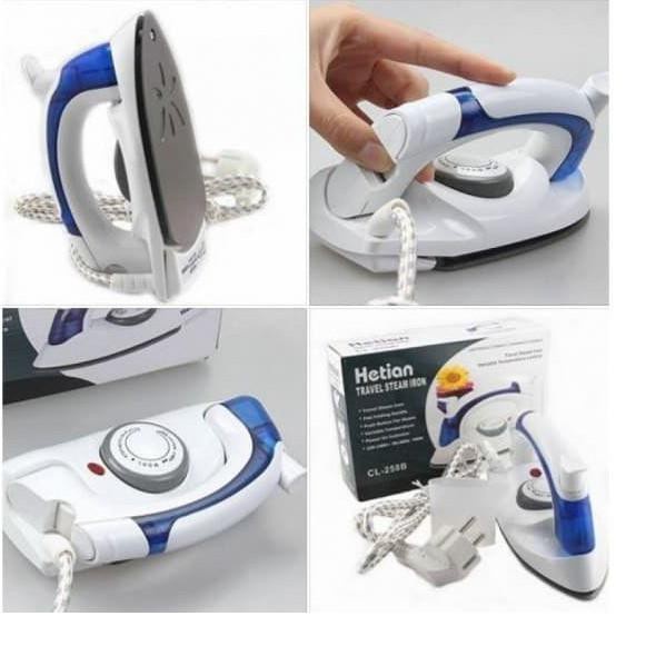 Setrika Mini Setrika Uap Lipat Hetian HT-258B Travel iron Setrika Traveling Strika Setrika Lipat