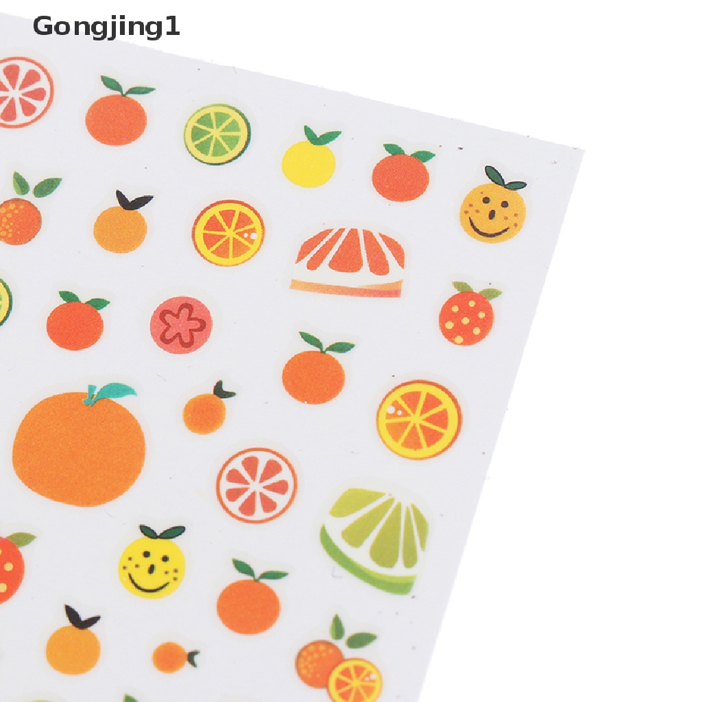 Gongjing1 1 Lembar Stiker Kuku Motif Alpukat / Kaktus / Bunga / Buah Untuk Manicure