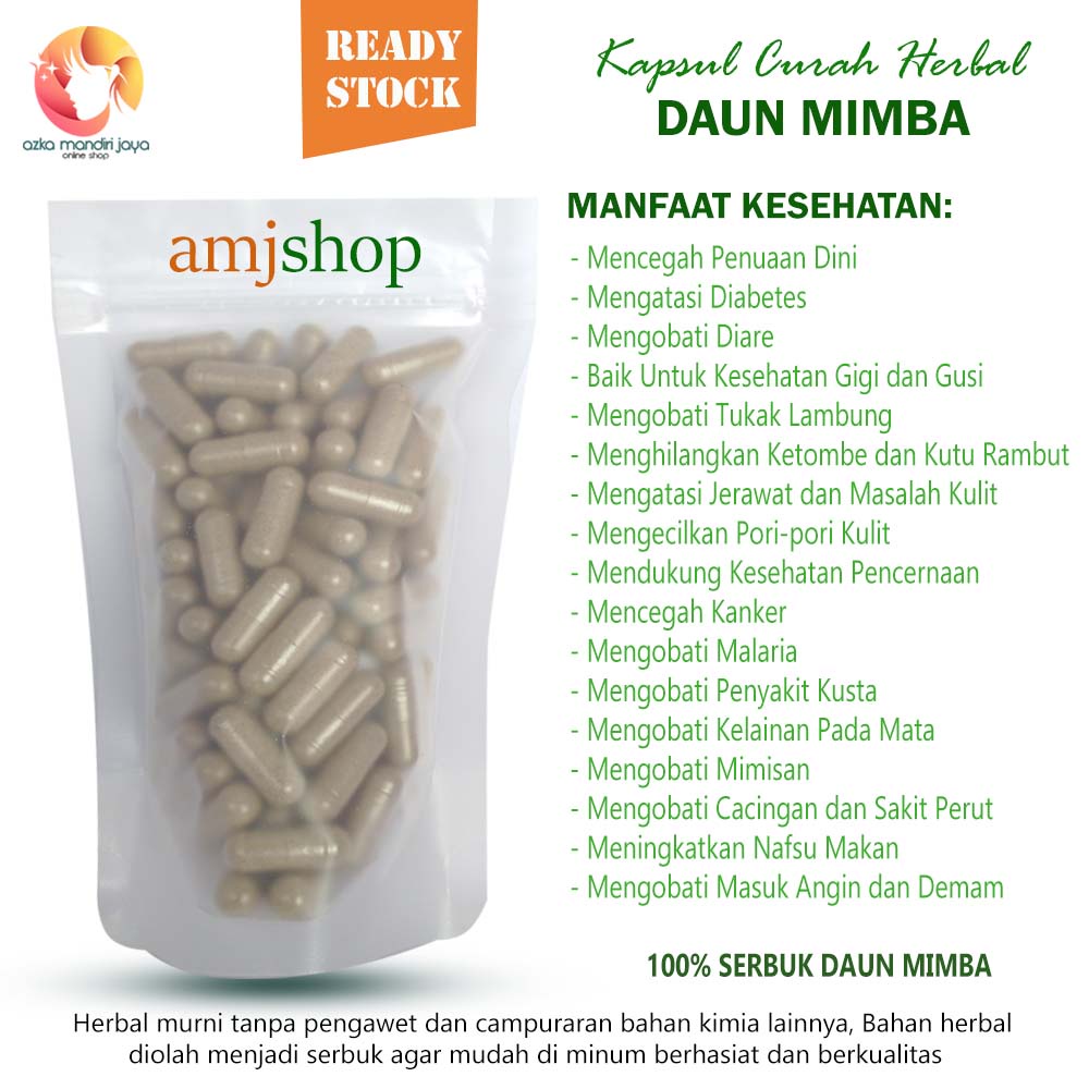 

Kapsul curah herbal daun mimba kapsul herbal diare malaria