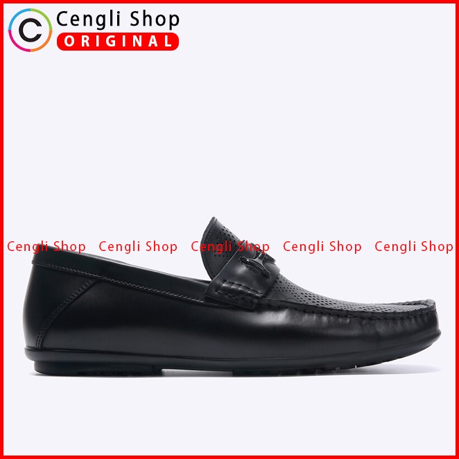 SEPATU PANSUS EVERBEST PRIA ORIGINAL LOAFER KULIT BRANDED HITAM EM71