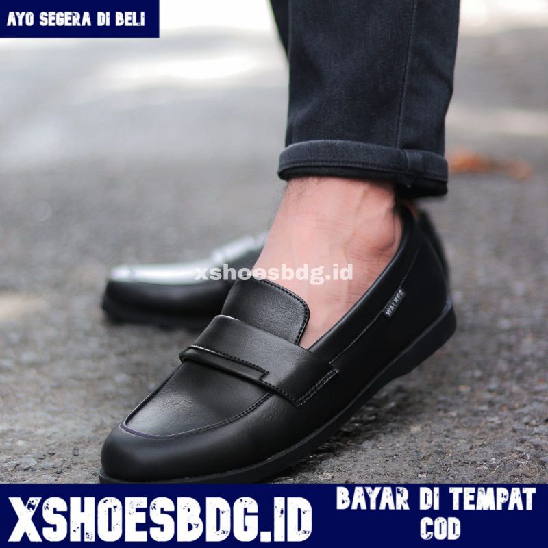 Xshoesbdg.id x Kevin Sepatu Slip On Pria Sepatu Casual Pria Slop Syntetic Sepatu Formal Kerja Kantor Kuliah