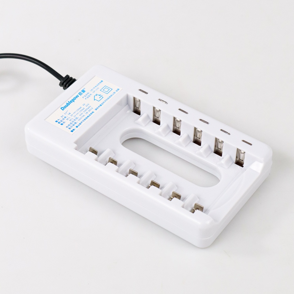 Charger Baterai AA AAA 6 slot- Cas Casan Batrei AA AAA Ni-MH Ni-CD Original Doublepow