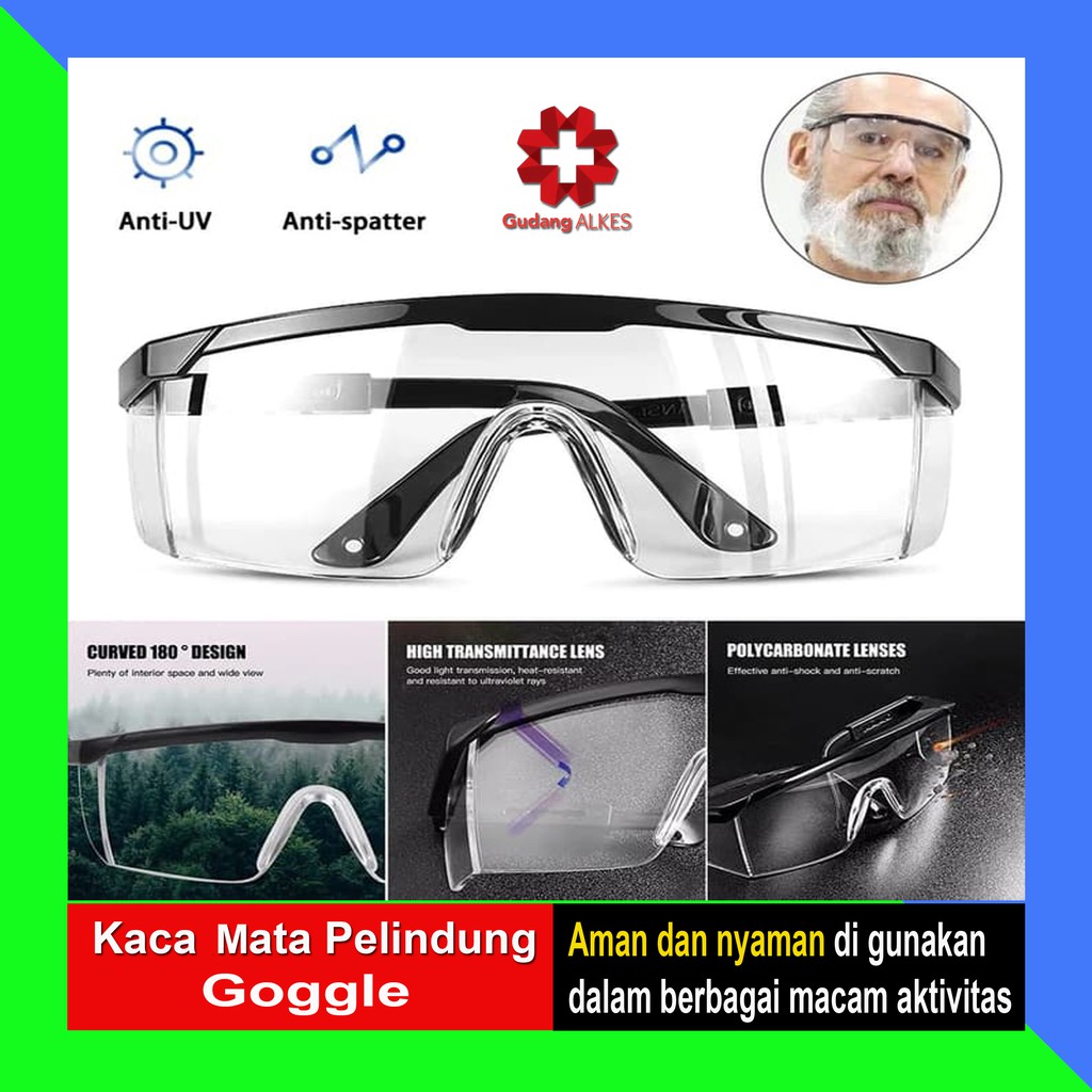 Safety Goggle / Kaca mata safety / kaca mata anti debu / Kaca mata medis