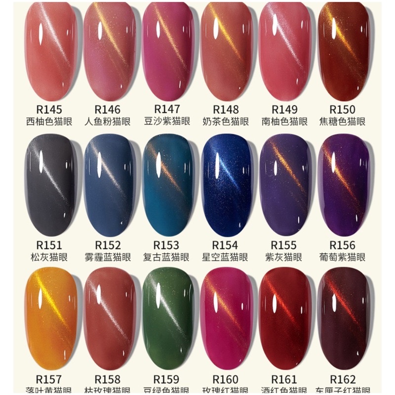 CAT EYE RFIAN UV GEL POLISH 10ml SOAK OFF GEL POLISH KUTEK GEL POLISH WARNA CANTIK TAHAN LAMA