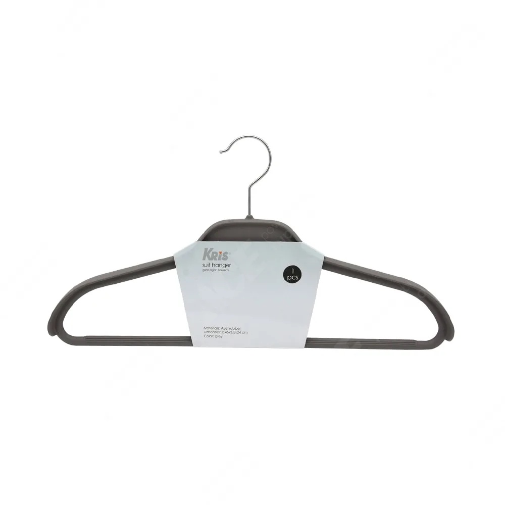 ACE Kris Hanger Pakaian Rubber Coated - Abu-abu SKU 10179960