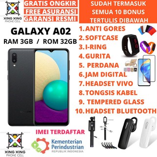 SAMSUNG GALAXY A02 & A10S 3/32 RAM 3GB ROM 32GB GARANSI