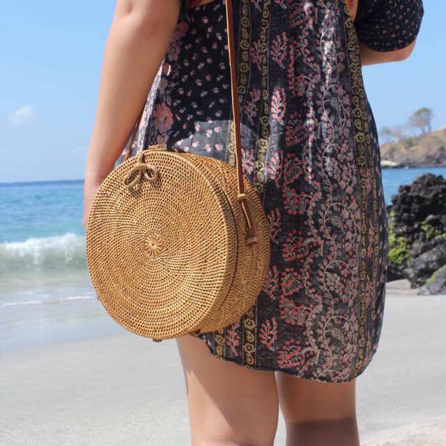 tas rotan bali tali kulit
