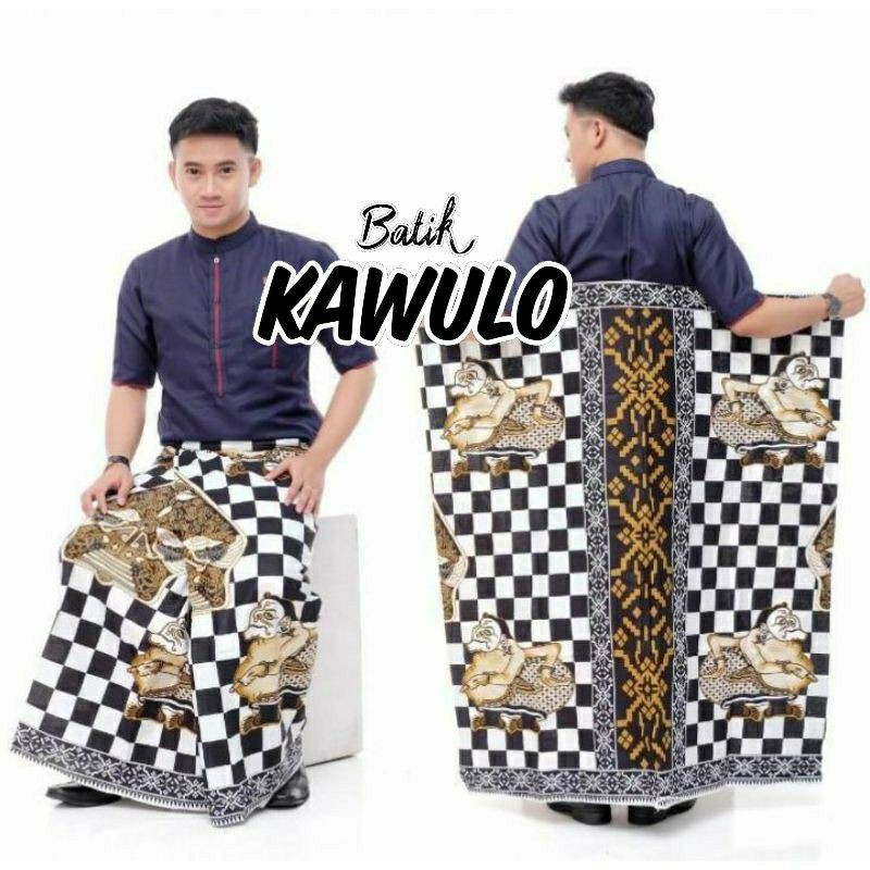 SARUNG BATIK TRADITIONAL - SARUNG DEWASA - SARUNG SHOLAT - WAYANG NUSANTARA-BAHAN KATUN HALUS