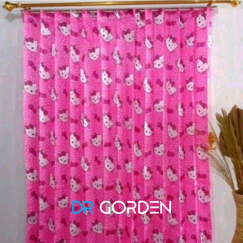 GORDEN TIRAI JENDELA/PINTU MODEL PLISKET, GORDEN KARAKTER HELLOKITTY