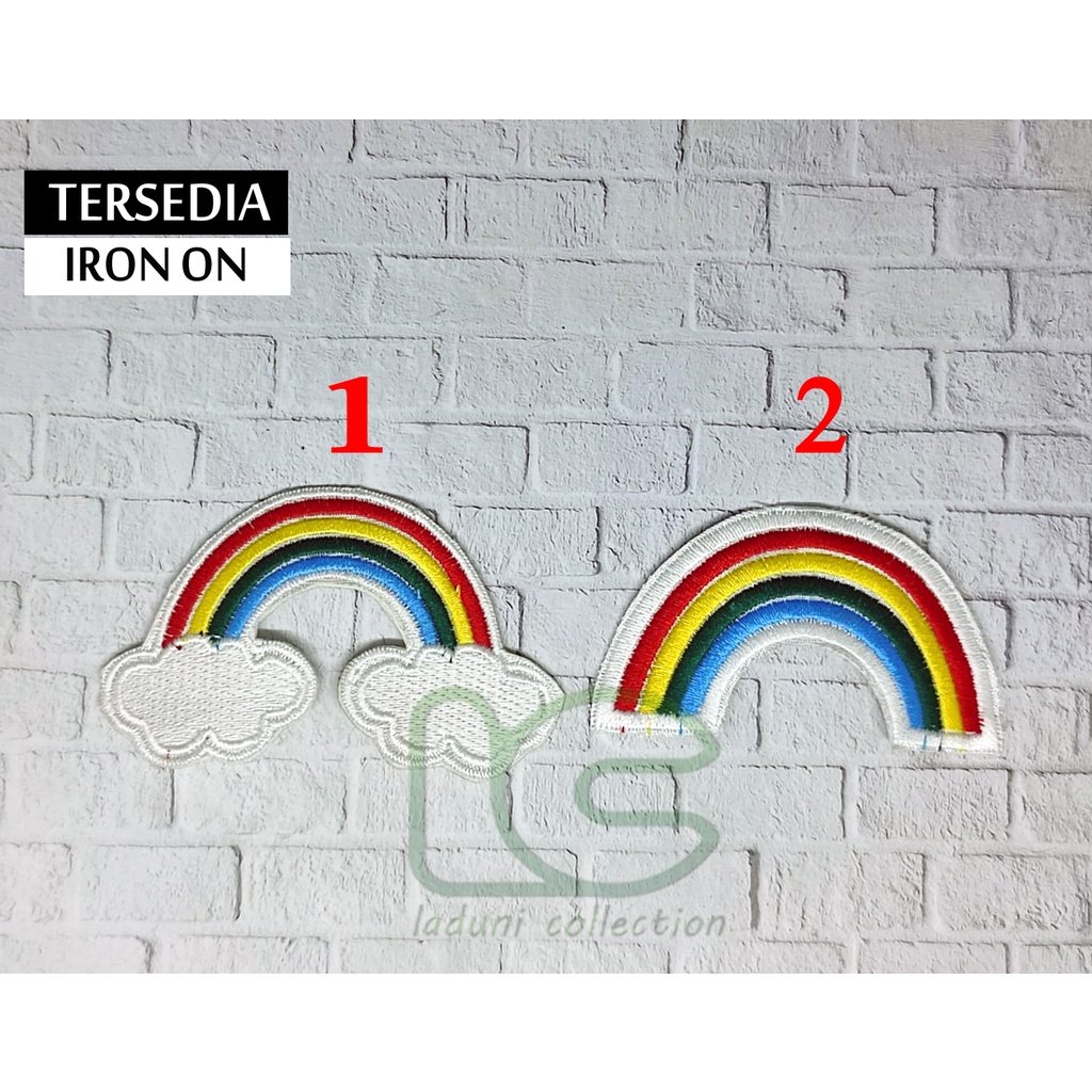 Patch bordir RAINBOW / Patch bordir PELANGI