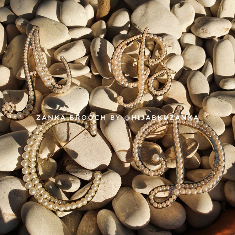 bros abjad mutiara | bros huruf | bros inisial nama | alphabet brooch-6