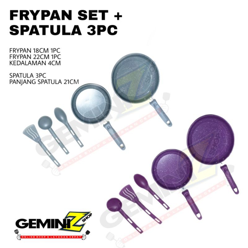 FRYPAN SET SPATULA 3PC