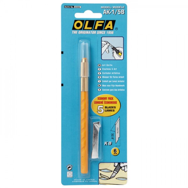 

Olfa AK-1/5B Pisau Pen 5 Blade Pen Cutter Art Knife Pisau Ukir Pen Ukir