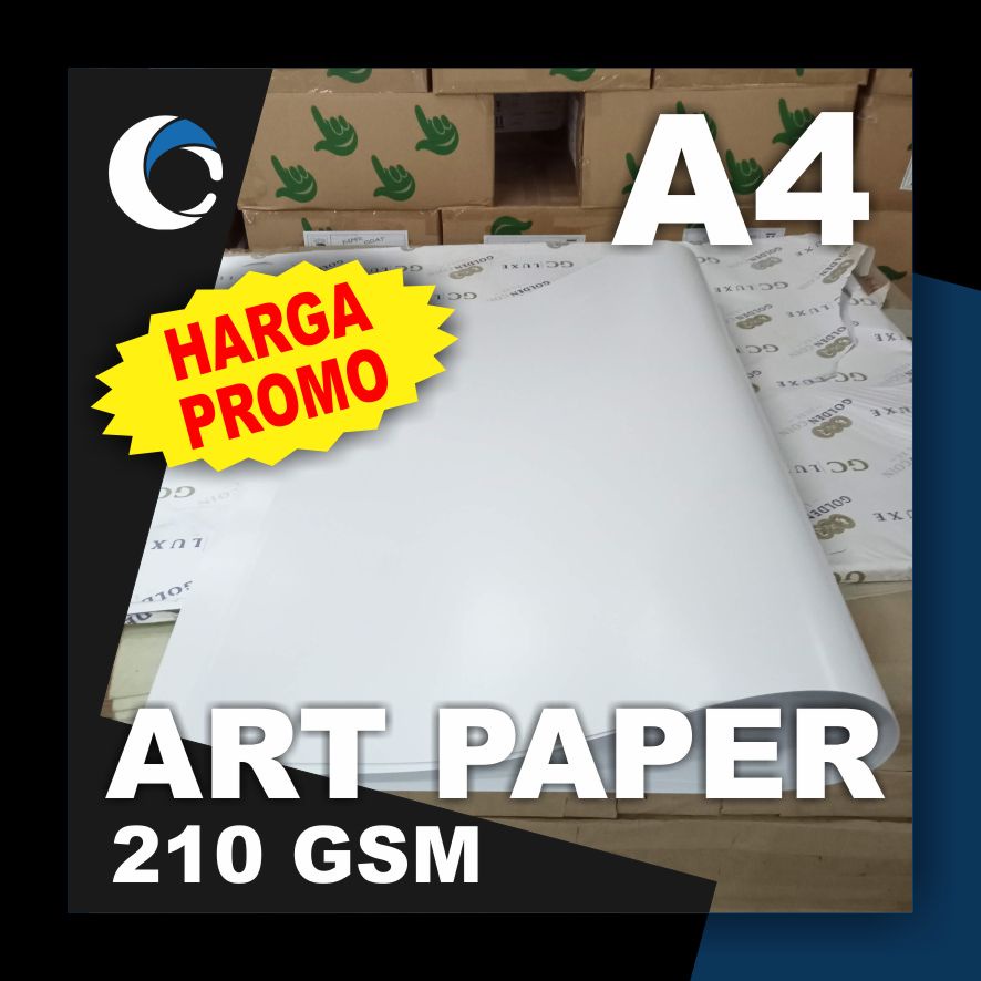 

KERTAS ART PAPER / ART CARTON 210 GSM Uk [ A4 ] 21 cm X 29.7 cm ( 50 LEMBAR )