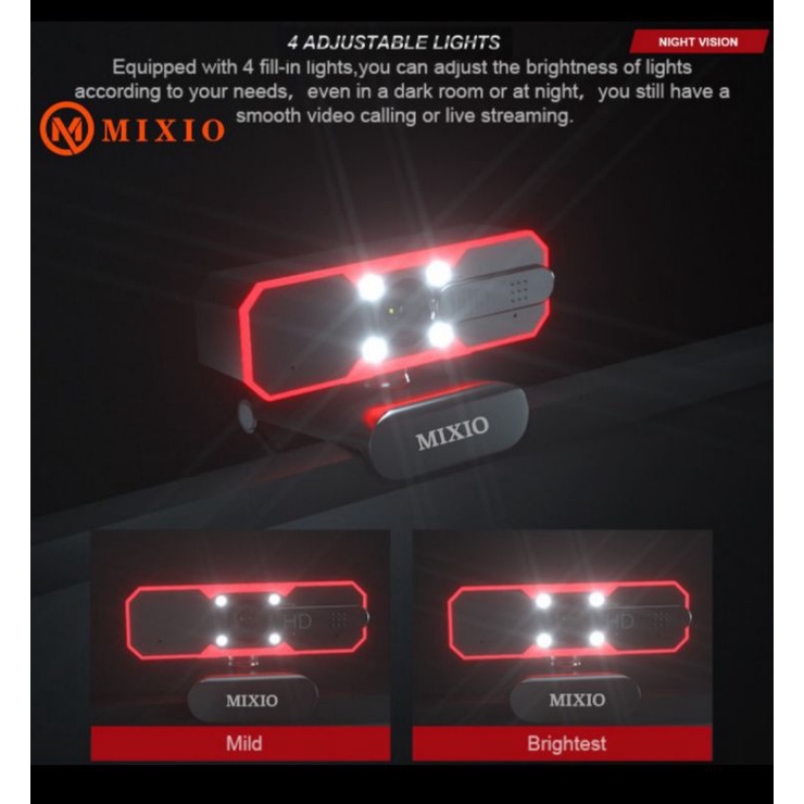 Mixio H710 Webcam RGB LED Game Specific Full HD 1080p With Mic