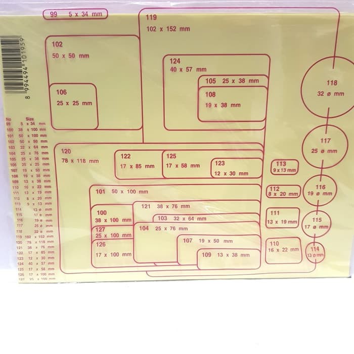 

FOX Self Adhesive Label 99/100/101/102/103/104/105/106/107/108/109/110/111/112/113