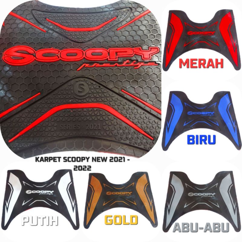 KARPET MOTOR ALAS KAKI KARET SCOOPY NEW 2018 - 2023