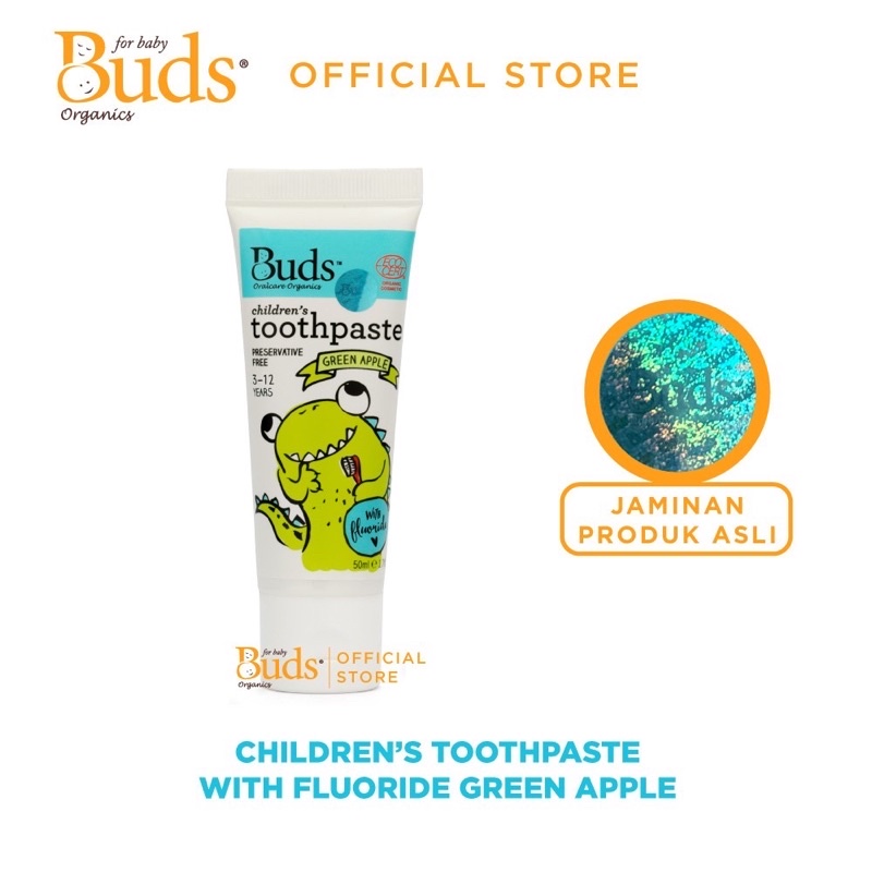 Buds Organics Toothpaste With Fluoride/Pasta Gigi Anak