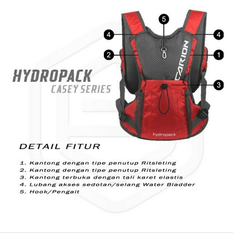 tas sepeda hydropack CARION apro and casey series sports bag water bladder running hiking climbing