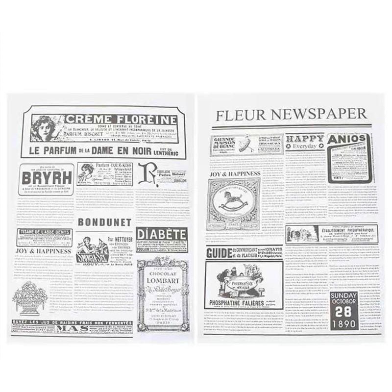 

(10 lembar) English Newspaper Korean wrapping paper / kertas bunga florist / properti foto vintage retro koran