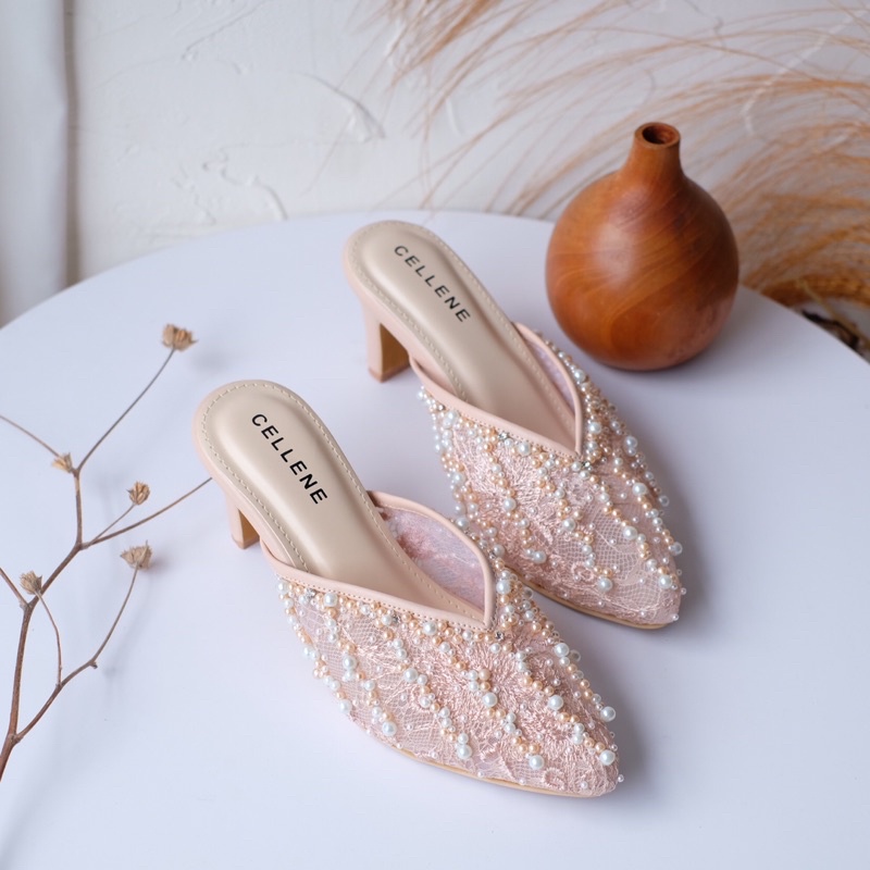 CELLENE Agypt Beads 7cm (7warna) Etalase 1 / wedding shoes brokat payet