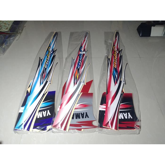 Striker Motor Bodi /  Stiker Bodi & Lis Body & Striping Jupiter Z 2008 1.Hitam Biru 2.Silver